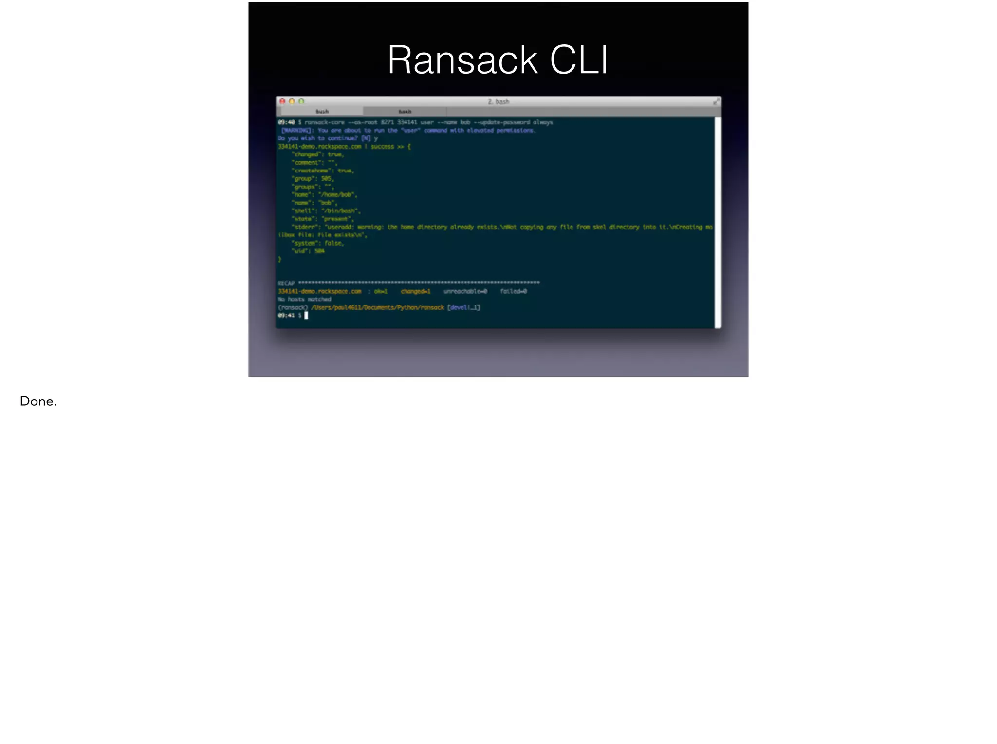 Ransack CLI
Done.
 