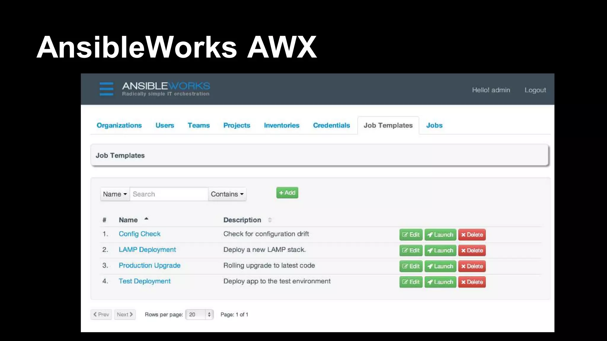 AnsibleWorks AWX

 