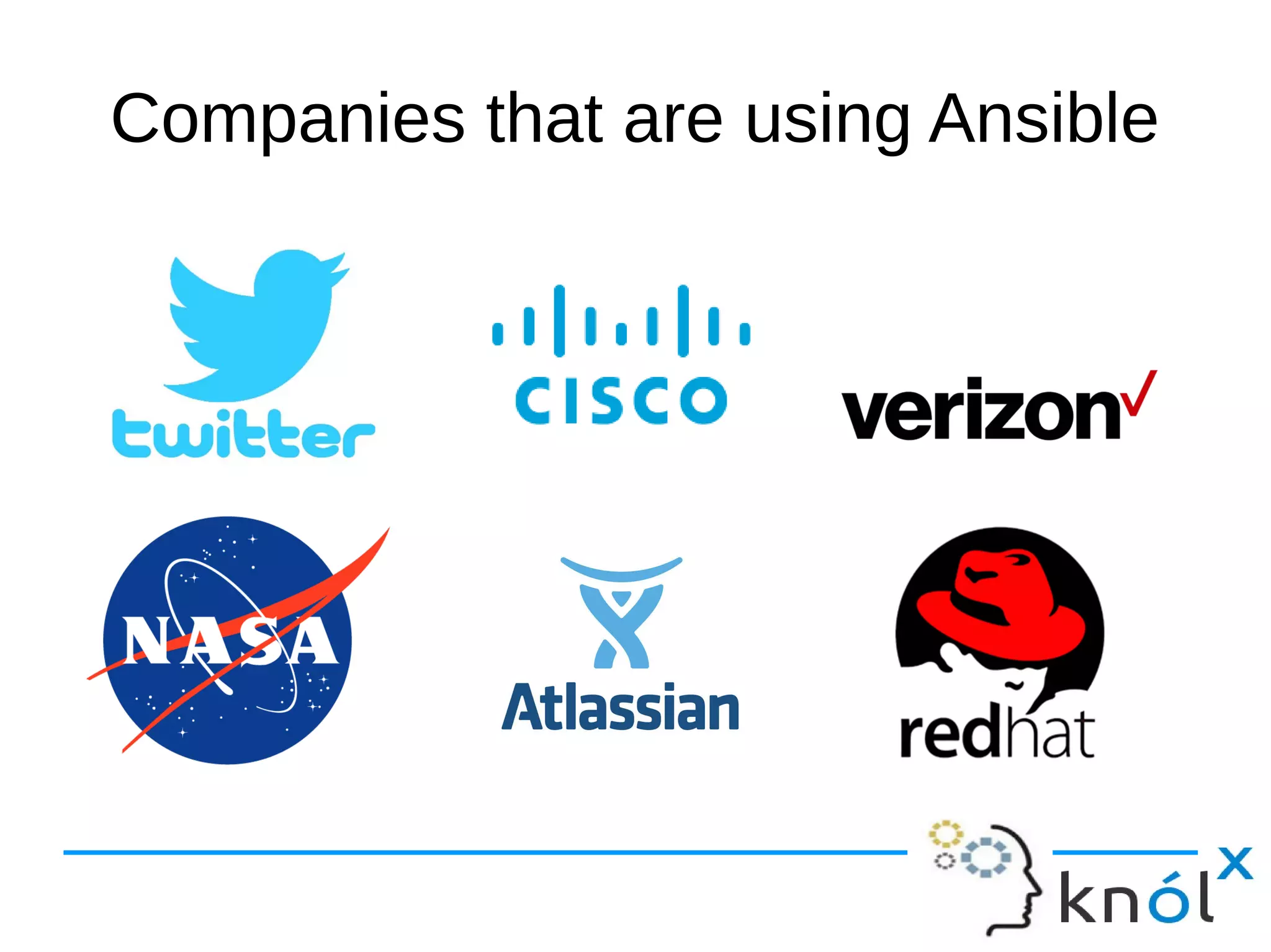 Companies that are using Ansible
 