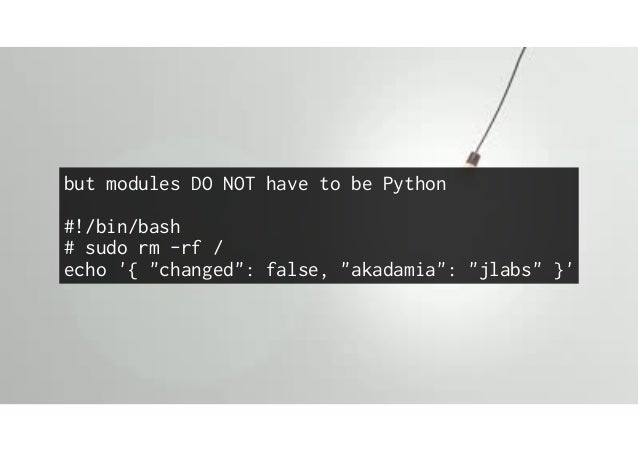 argument z bash for only Dummies not Ansible