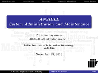 Ansible Overview - System Administration and Maintenance | PDF