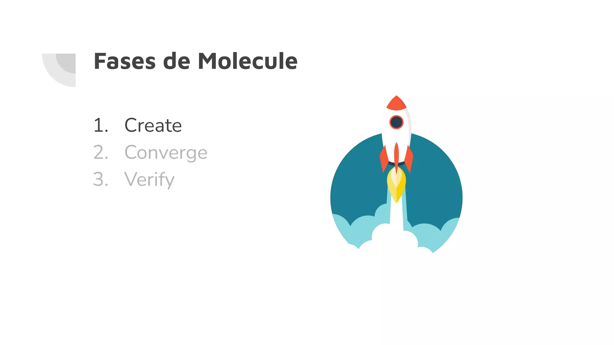 Fases de Molecule
1. Create
2. Converge
3. Verify
 