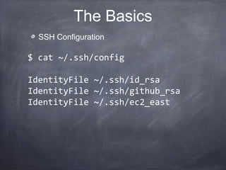 $ ansible all -m ping
$ ansible web-group -m ping
$ ansible all -a "/bin/echo hi"
$ ansible all -a "/sbin/reboot" -f 10
$ ansible all -m yum -a "name=nginx state=installed"
Ad-Hoc Commands
$ ansible all -m user -a "name=joe password=wat"
$ ansible all -m service -a "name=nginx state=started"
 
