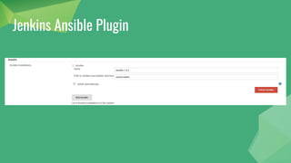 Jenkins Ansible Plugin
 