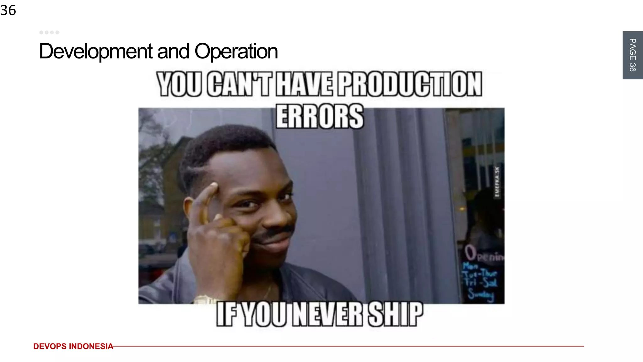 PAGE36
DEVOPS INDONESIA
Development and Operation
36
 