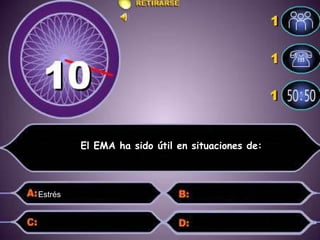 El EMA ha sido útil en situaciones de: Estrés  