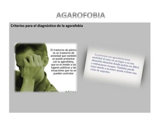 Criterios para el diagnóstico de la agorafobia
 