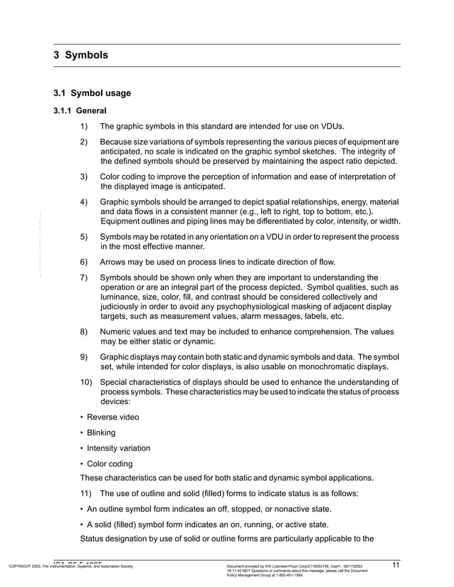 Ansi isa s5.5 symbols for graphic displays | PDF