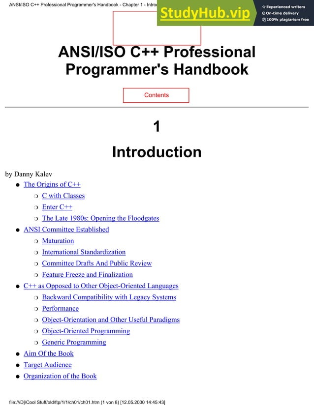 ANSI ISO C Professional Programmer S Handbook | PDF