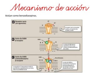 Actúan como benzodiacepinas.
 