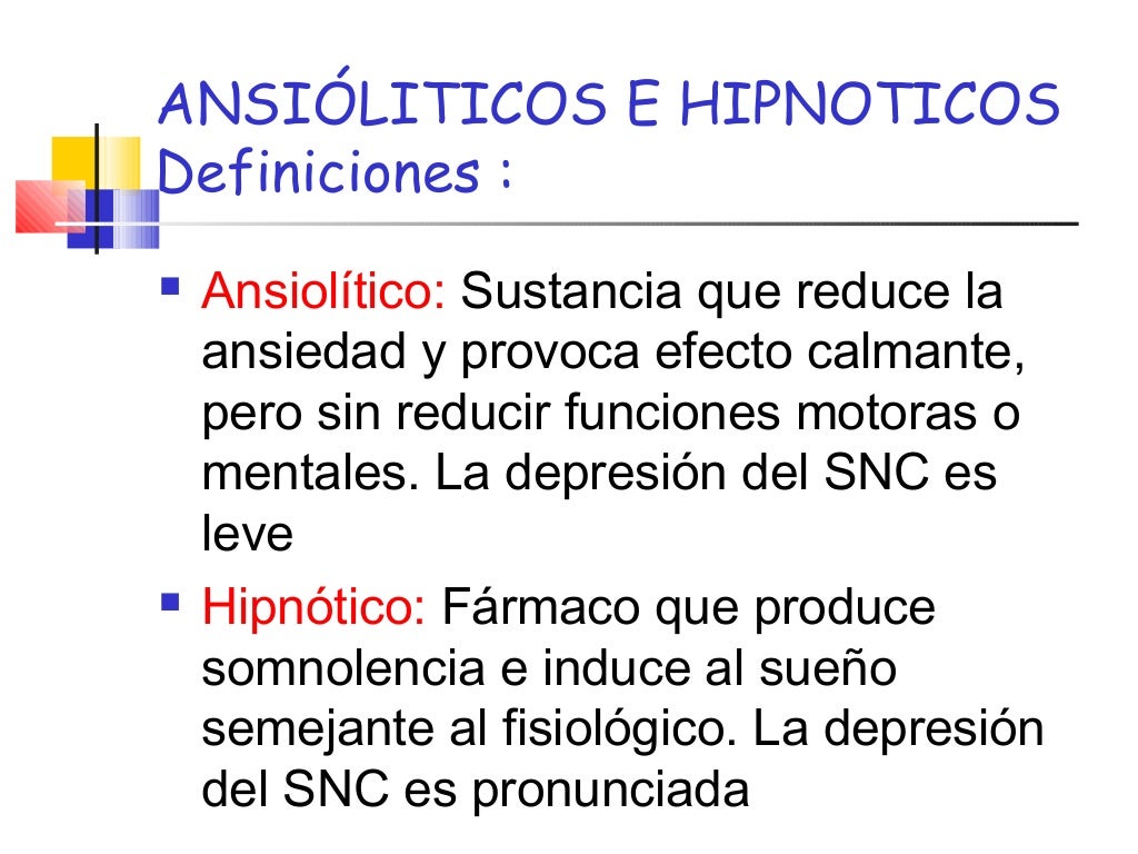 Ansioliticos e hipnoticos
