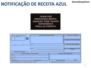 21
NOTIFICAÇÃO DE RECEITA AZUL
Benzodiazepínicos
 