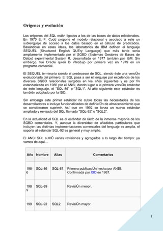 Ansi Sql | DOC