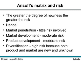 Ansoff-matrix-presentation for Acdemic purpose | PPT