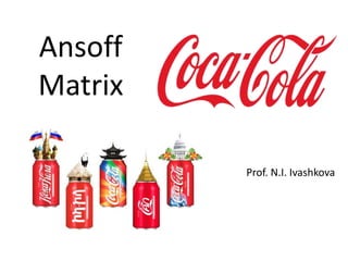 Ansoff
Matrix
Prof. N.I. Ivashkova
 
