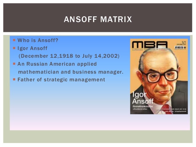 Igor Ansoff Essays