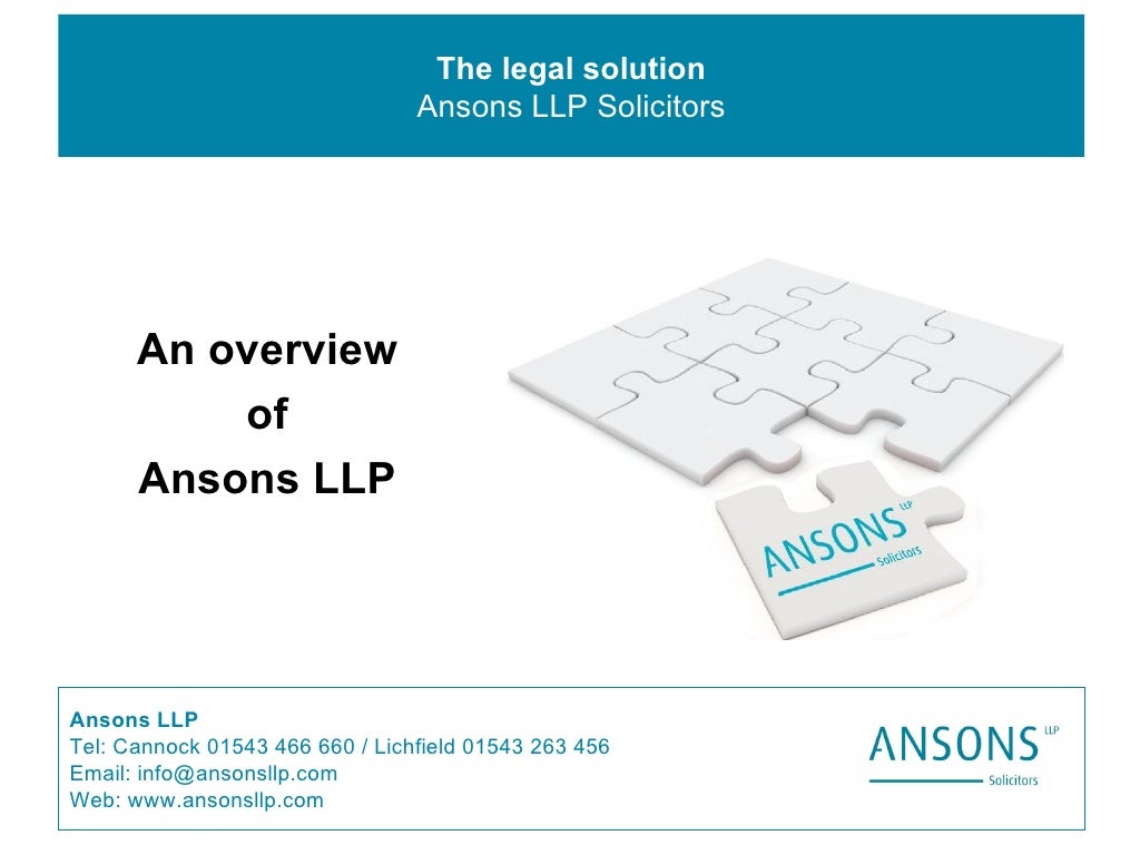 Ansons Overview
