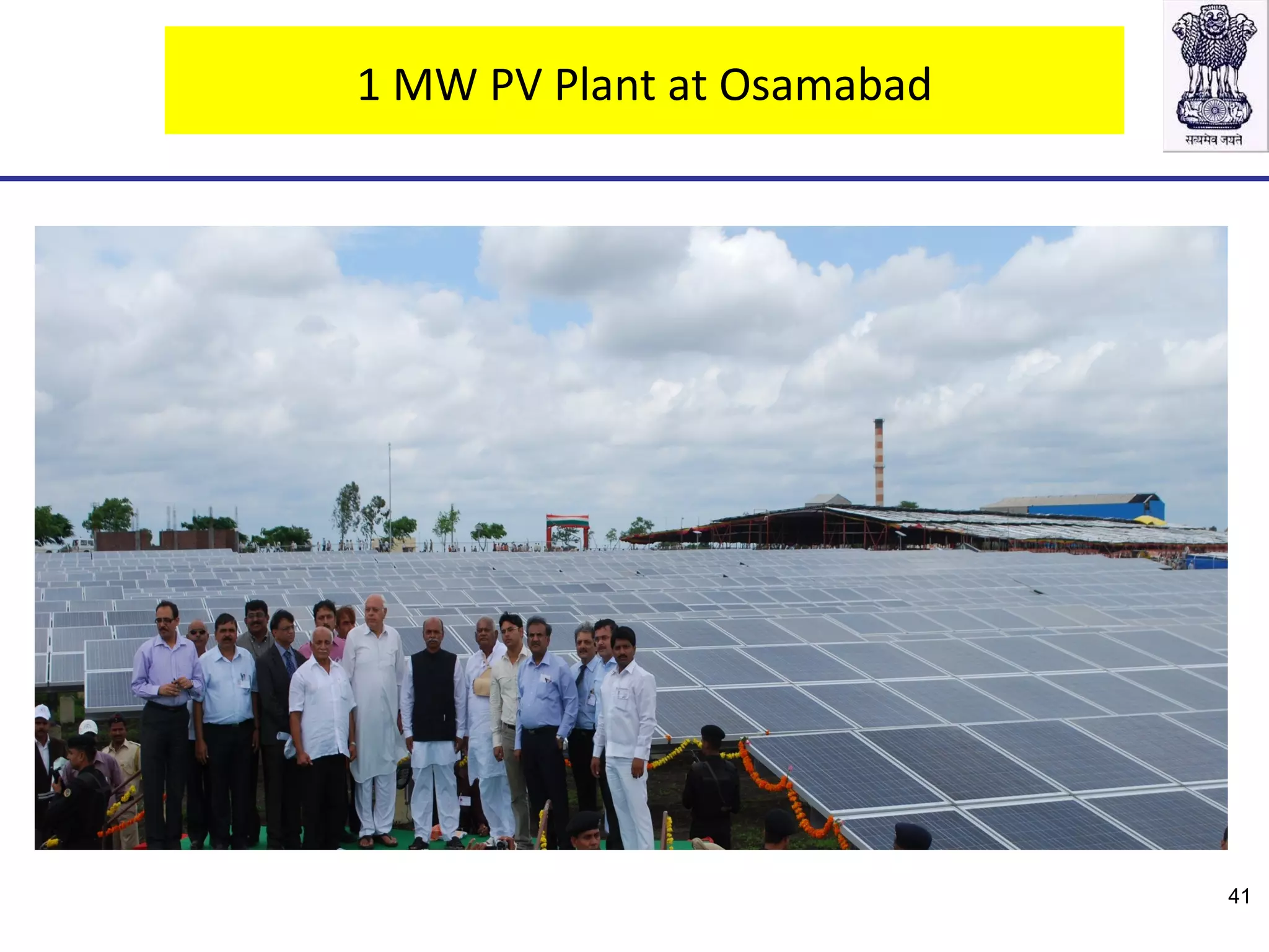1 MW PV Plant at Osamabad
41
 