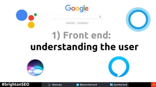11#brightonSEO
1) Front end:
understanding the user
 