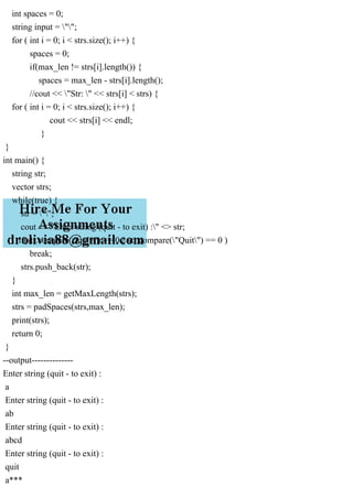 Answer for Exercise#1#include iostream #include vector #in.pdf