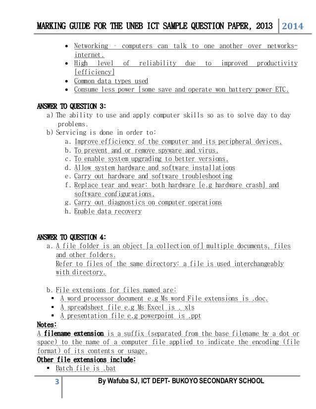 Questions in essay format