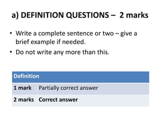 Answering an exam question | PPT