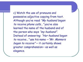 Answering comprehension questions