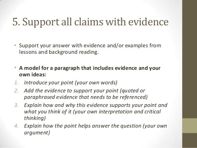 Answering questions in essay format picture