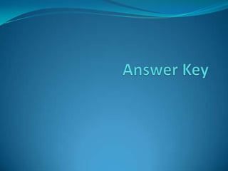 Answer Key 