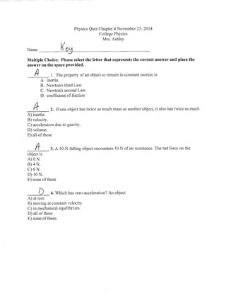 Answer Key for Chapter 4 test.pdf