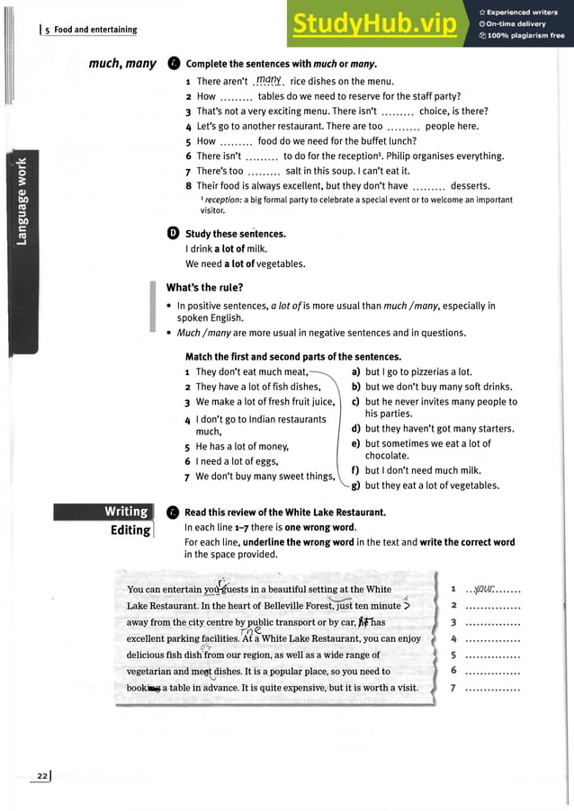 Answer Market Leader Pre-Intermediate | PDF | Food & Drink