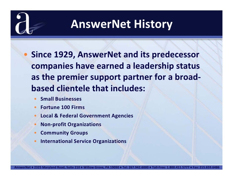 Company Overview 2011