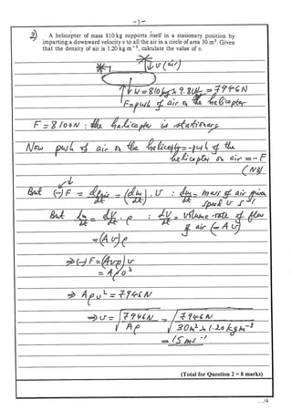 1.1 Further mechanics sample test [answers]
