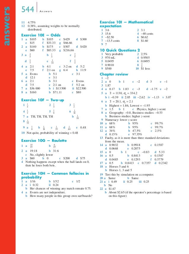 Year 12 Maths A Textbook - Answers