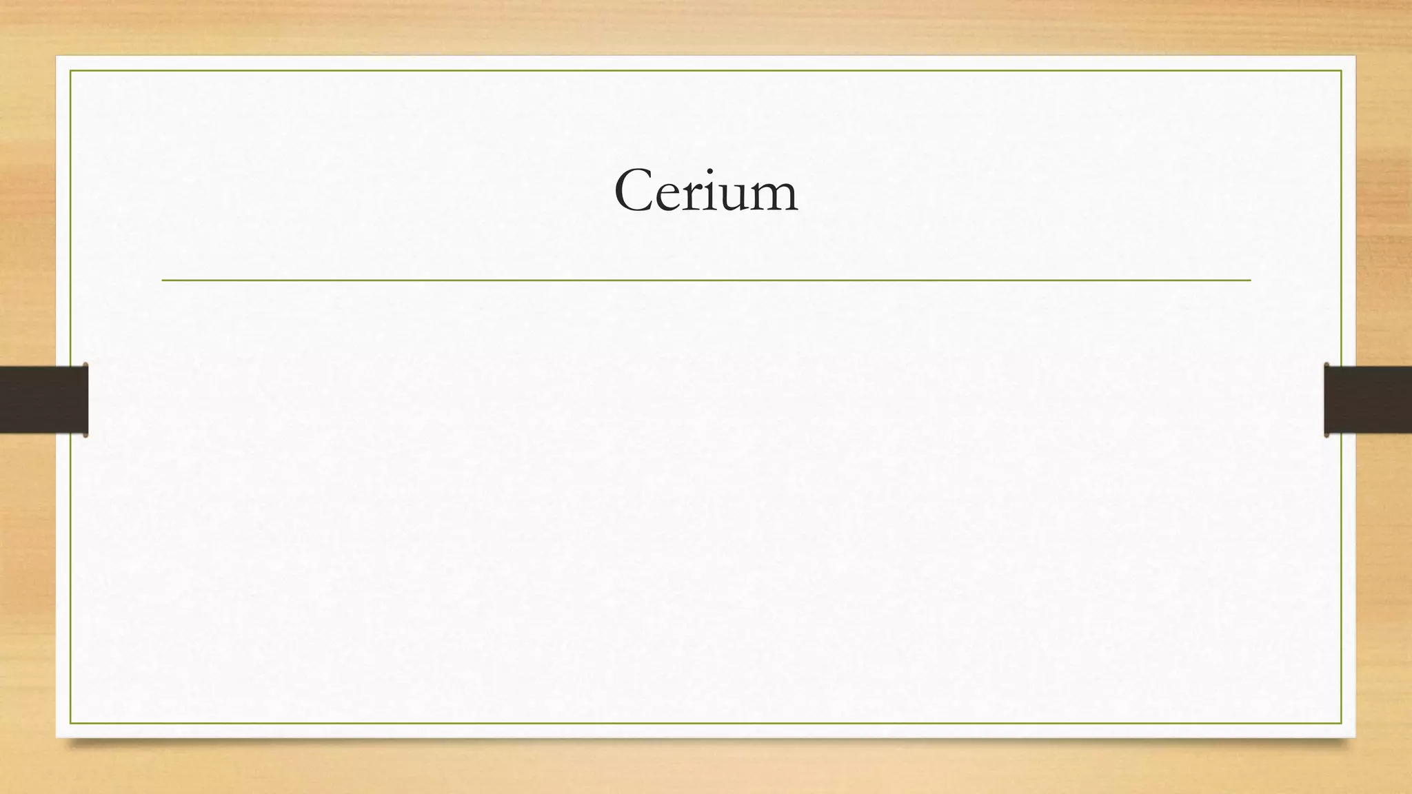 Cerium
 