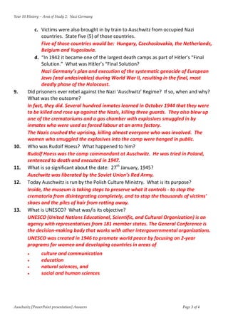Answers PowerPoint: Auschwitz worksheet | PDF answers-powerpoint-auschwitz-worksheet-pdf