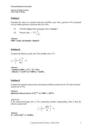 Answers_exercises_chapter 3 the time value of money | PDF