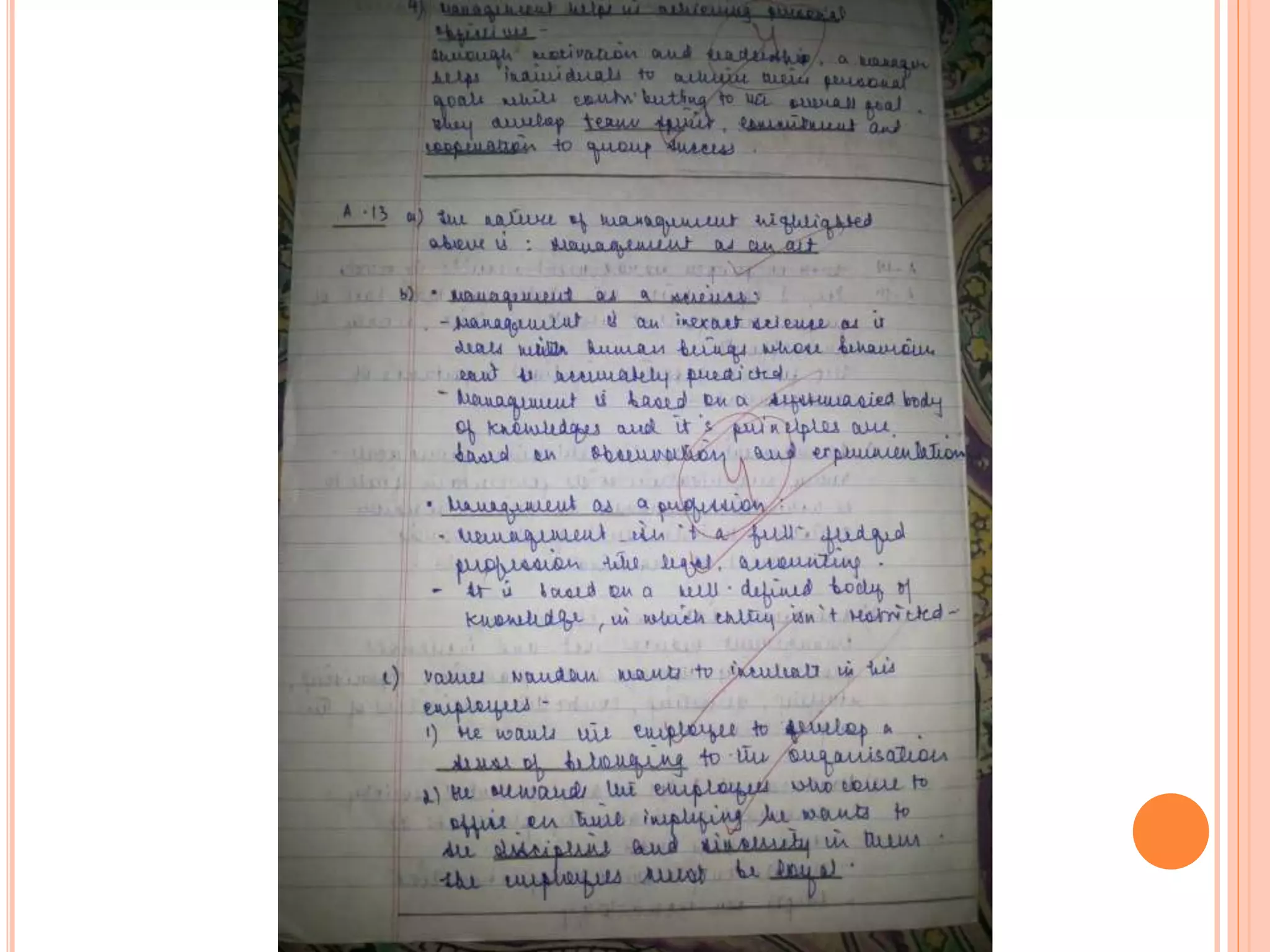 Answer sheet set A (Ch1 and Ch 2 only Tylor's principles)