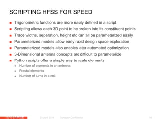 Mike Schaaf -- Synapse ANSYS HFSS Antenna Design | PDF