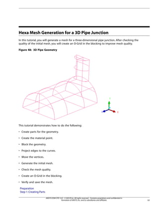ANSYS 2022 ICEMCFD meshing tutorial -step by step | PDF