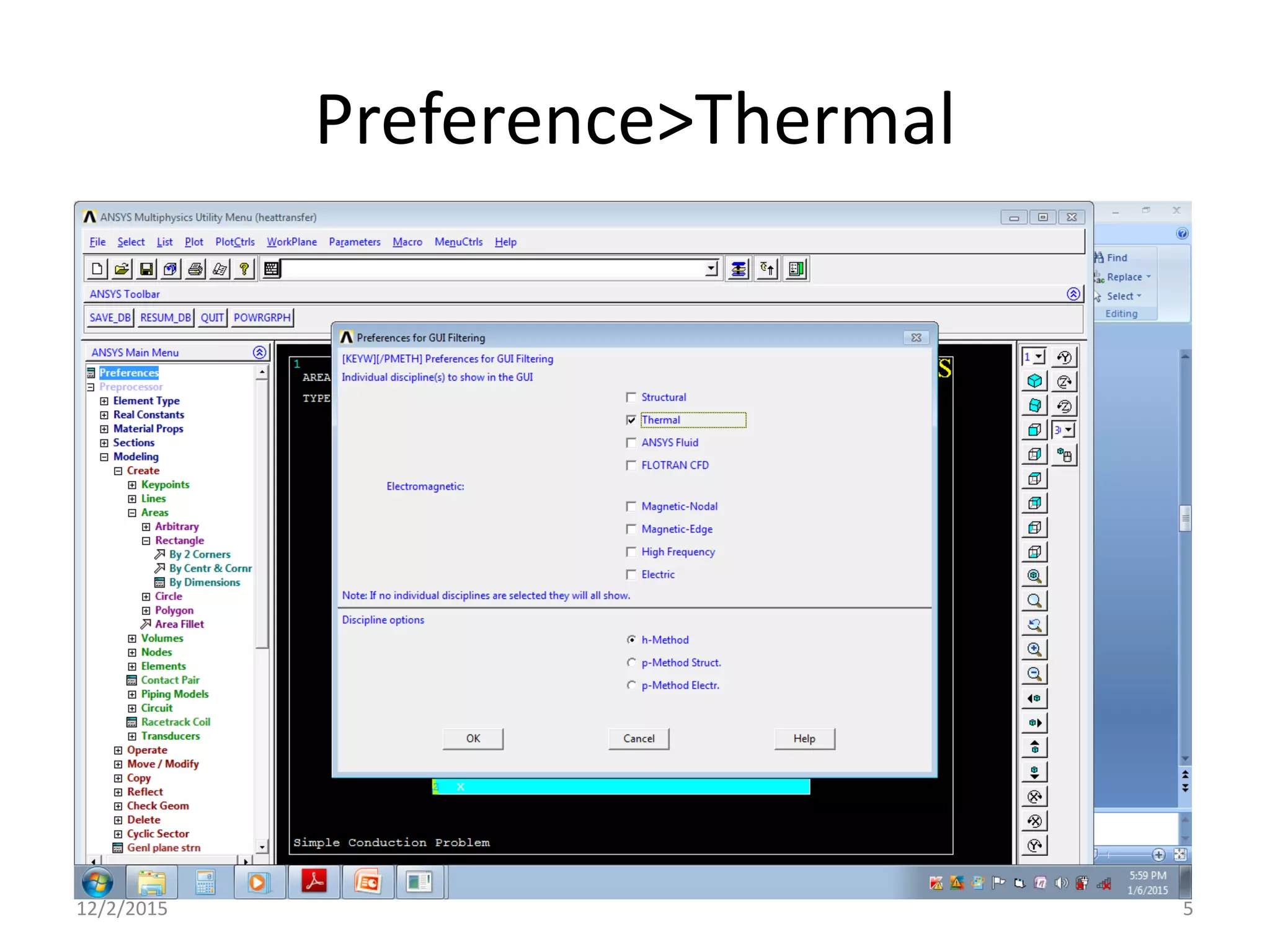 Preference>Thermal
12/2/2015 5
 