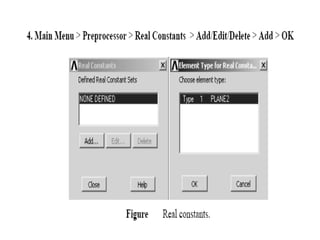 Ansys plate with central hole 1