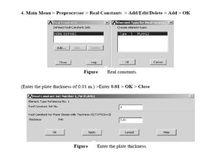 Ansys plate with central hole 1