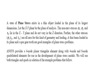 Ansys plate with central hole 1