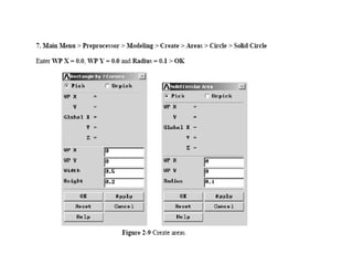 Ansys plate with central hole 1