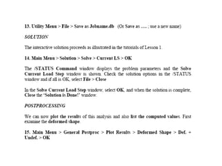 Ansys plate with central hole 1