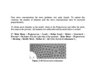Ansys plate with central hole 1