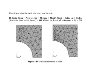 Ansys plate with central hole 1