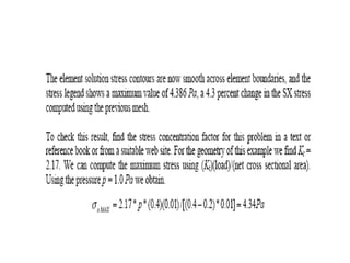 Ansys plate with central hole 1