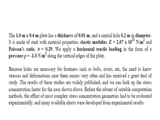 Ansys plate with central hole 1